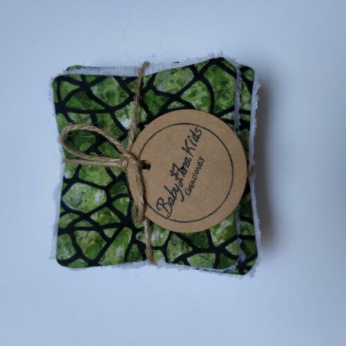 Set 5 discos vidriera verde bambu